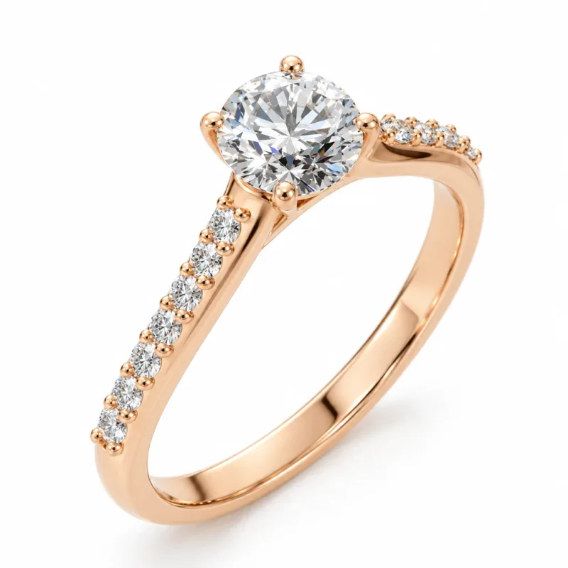 Bague solitaire Clarté rond en or 18 carats
