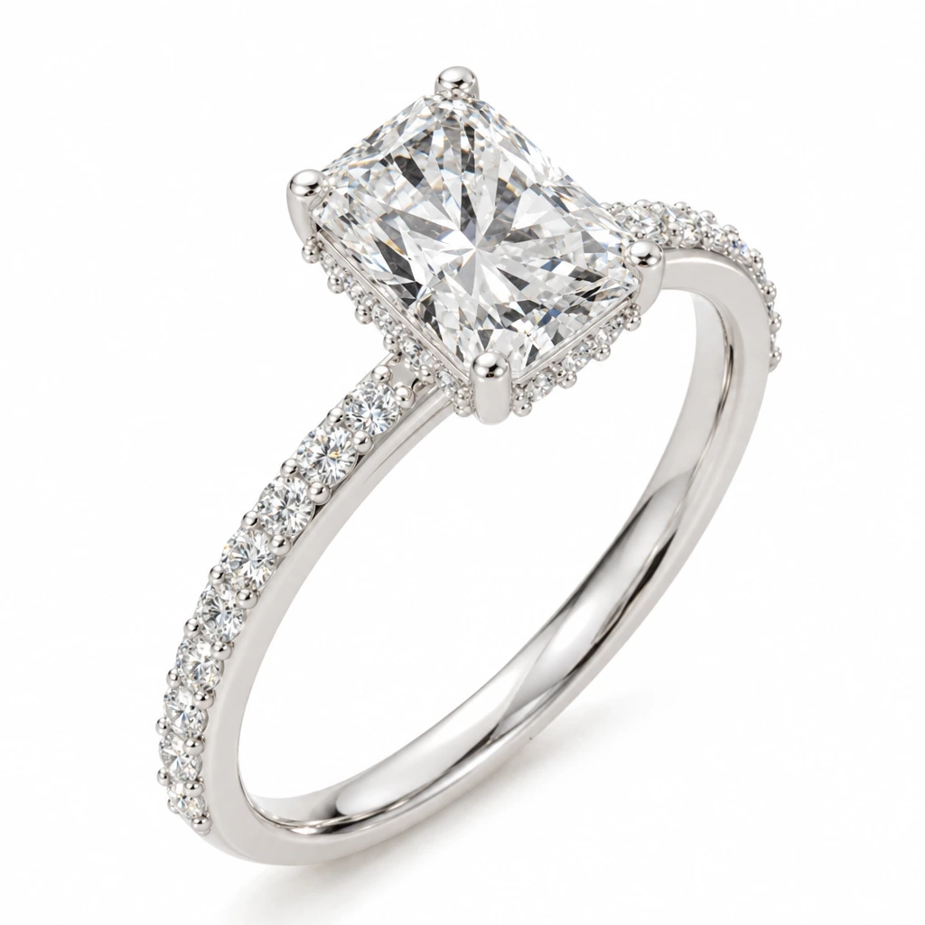 Mathilde radiant en or blanc 18 carats
